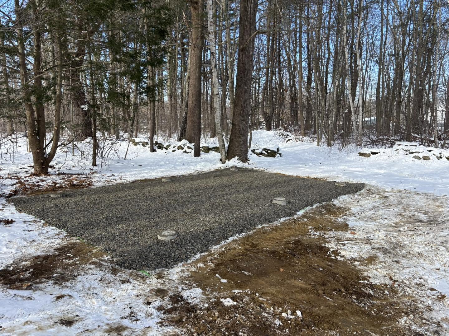 Call for excavation and foundation prep — Yianni Birmbas Excavation Foundation pad and gravel base preparation in Hampton, New Hampshire